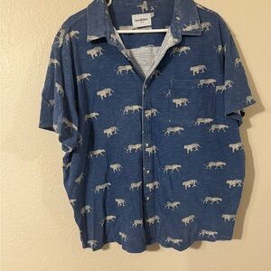 Goodfellow & Co Navy Men's Shirt with Animal Print
